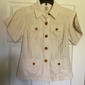 Diane Von Furstenberg Trina Safari blouse. Size 6 Gently worn. Dry clean always